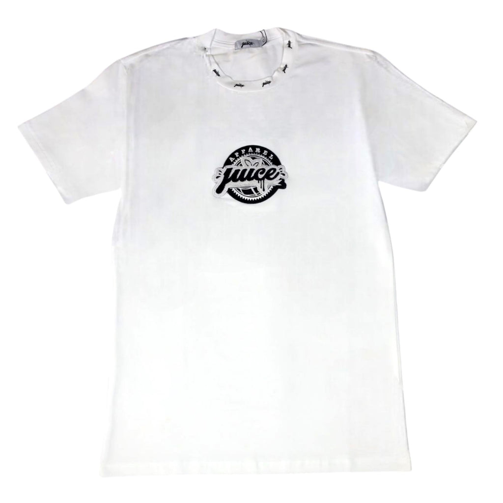 JUICE EMBROIDERY PATCH CREAM CASUAL TEE