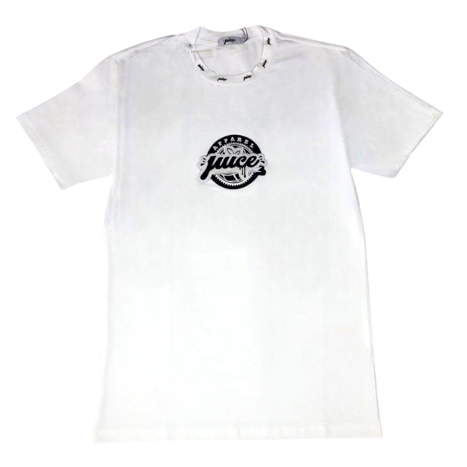 JUICE EMBROIDERY PATCH CREAM CASUAL TEE