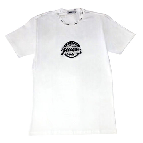 JUICE EMBROIDERY PATCH CREAM CASUAL TEE